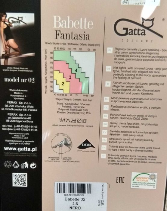 Rajstopy Gatta 2-S, czarne