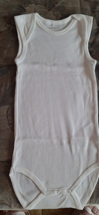 Body bawełniane białe na ramiączkach roz 98