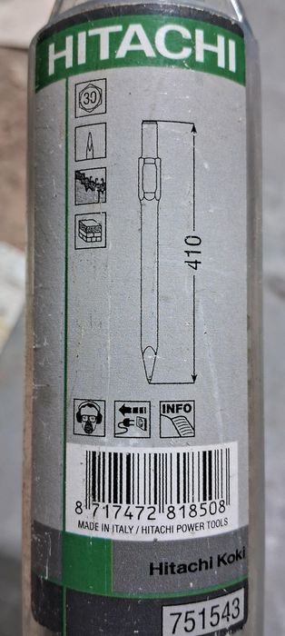 Зубило-піка Hitachi (HiKOKI) HEX 30 x 410 мм