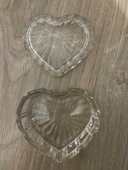 Caixa em forma de coração em cristal chumbo