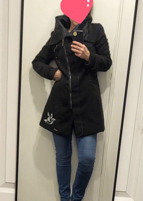 DESIGUAL płaszcz płaszczyk róża love jesień zima 38 m 40 l 42