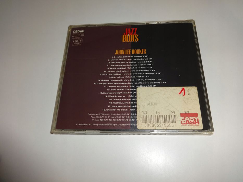 John Lee Hooker Jazz & Blues CD *