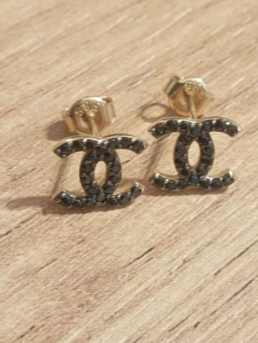 Złote kolczyki Chanel 585 nowe