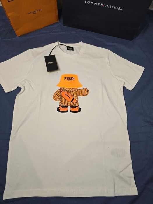 Koszulka męska tshirt Fendi krótki rękaw premium M-XXXL miś