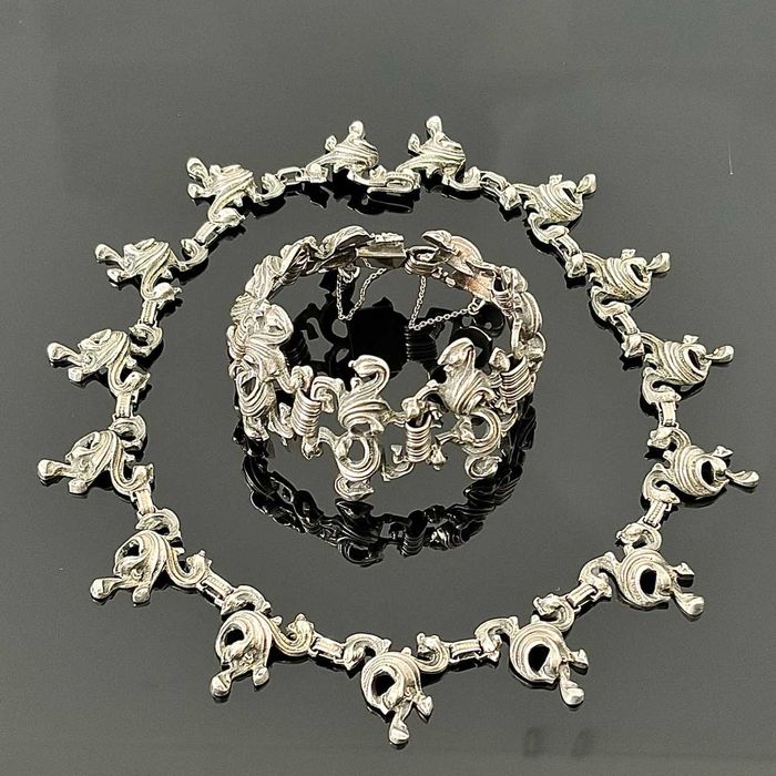 Srebrny komplet biżuterii firmy BAS Blachian Antik Schmuck