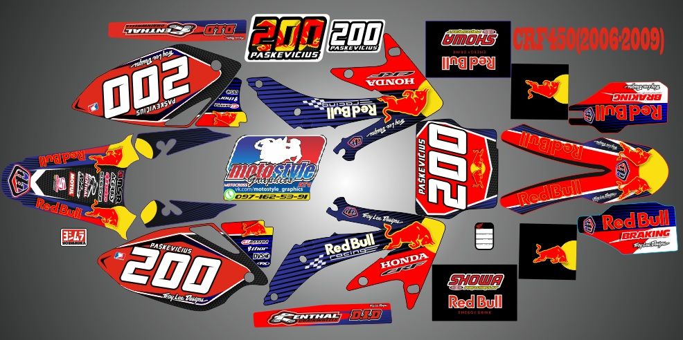 Наклейки(Графика) Honda CRF L CR XR CRM XL XLV Transalp Dominator Afri