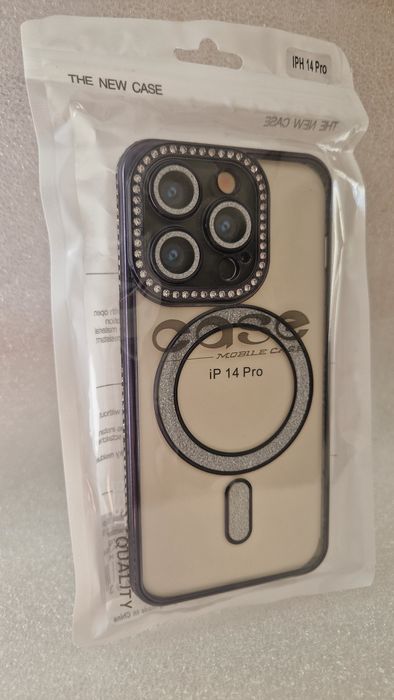Bling Magsafe Case do Iphone 14 Pro czarny