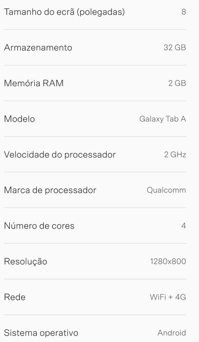 Tablet Samsung Galaxy Tab A (ecran 10.1"4G)