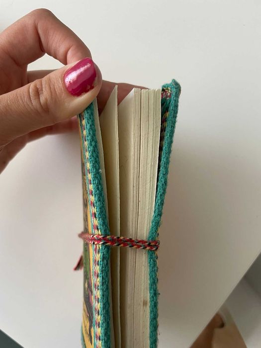 Cadernos de Notas Tecido da Índia -  tecido de Sari, paginas Khadda