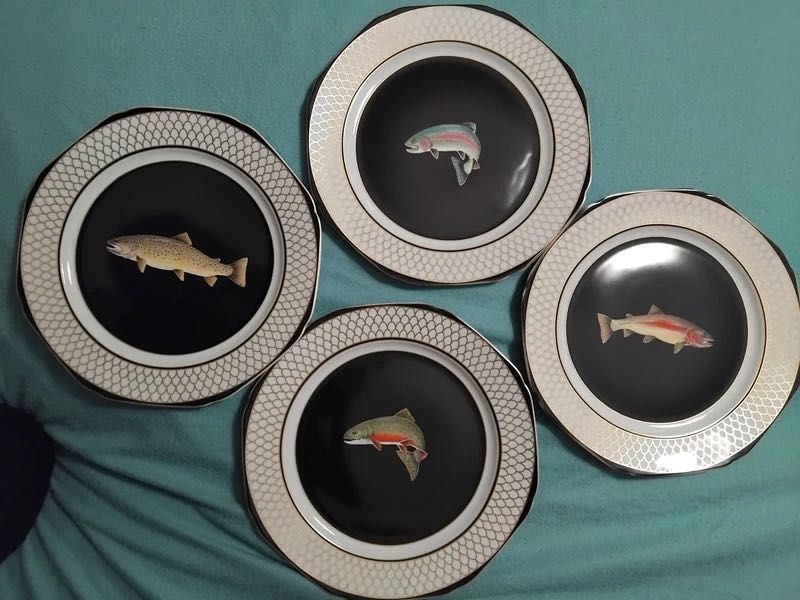 Pratos "Trout of American Waters", Vista Alegre - Edição limitada