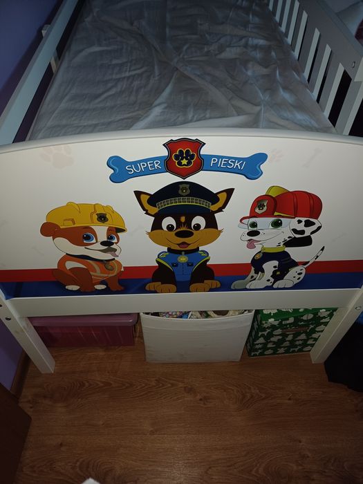 Łóżko dla dziecka Psi Patrol z materacem