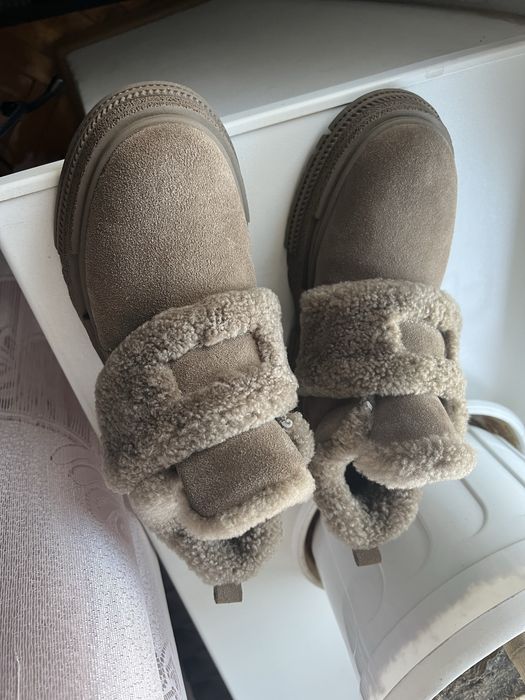 Ботінки, кросівки зимові бежеві натуральна замша