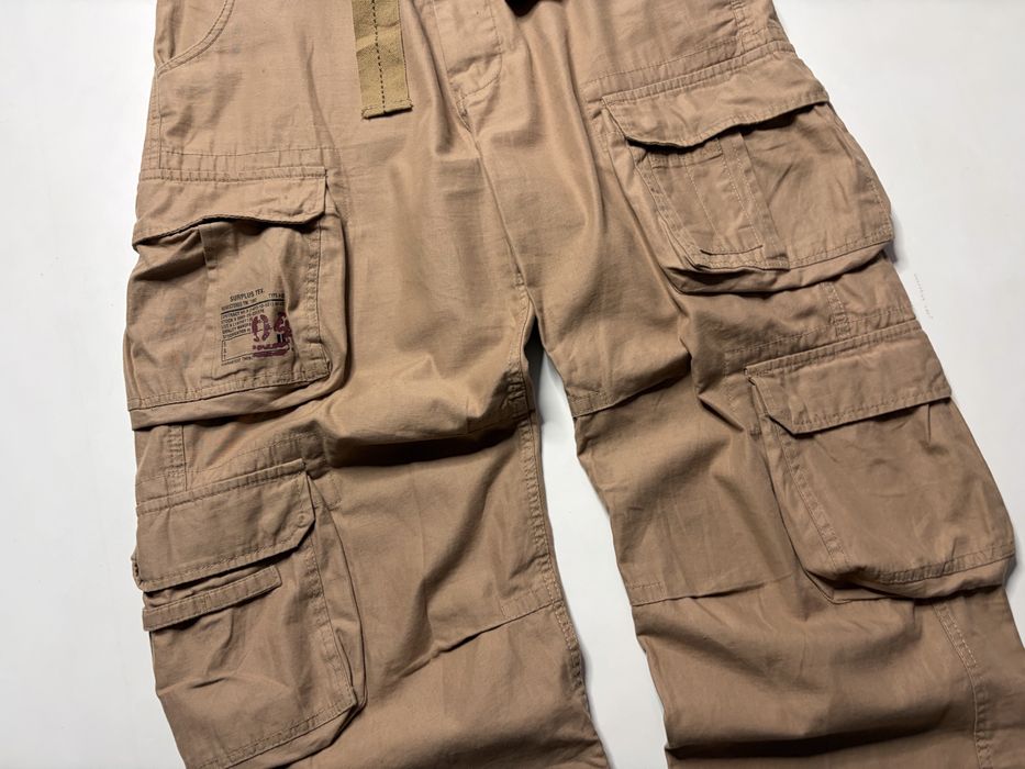 Чоловічі карго штани Surplus Tex L бежеві бавовна багато кишень