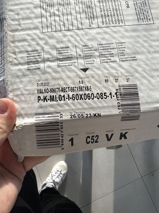 Плитка nowa gala malmo white cerrad 60*60