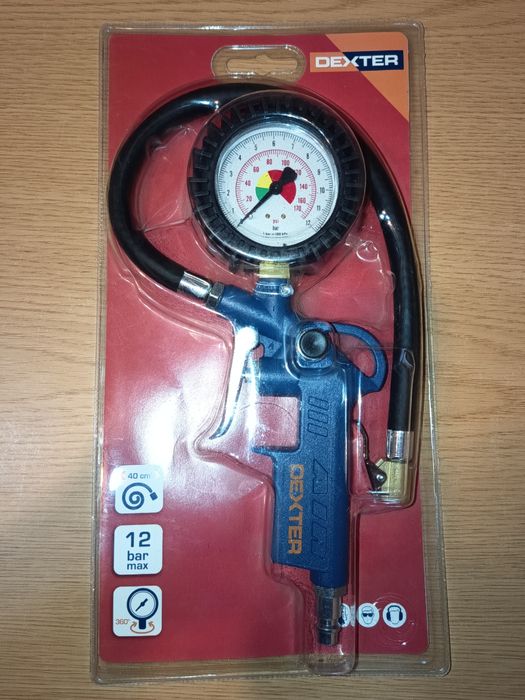 Pistola de encher com manómetro