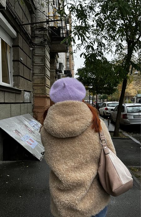 Берет ніжно фіолетовий mango