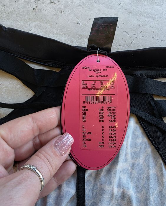 Majtki 46 3XL stringi panterka bielizna erotyczna nowe sexy