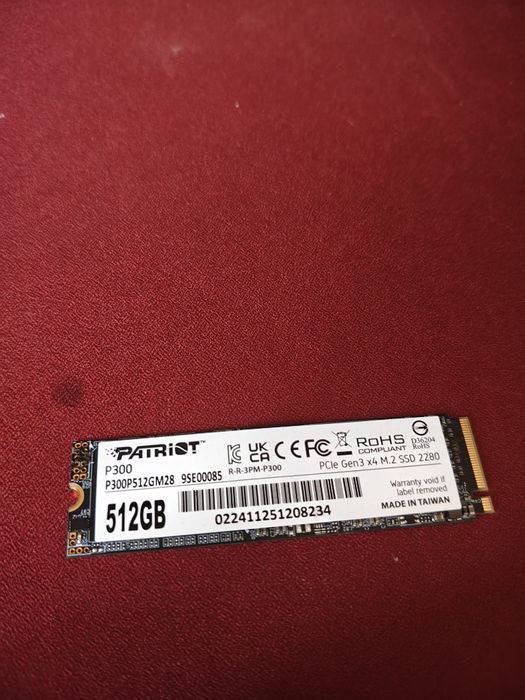 Ssd m2 Patriot p300 512GB