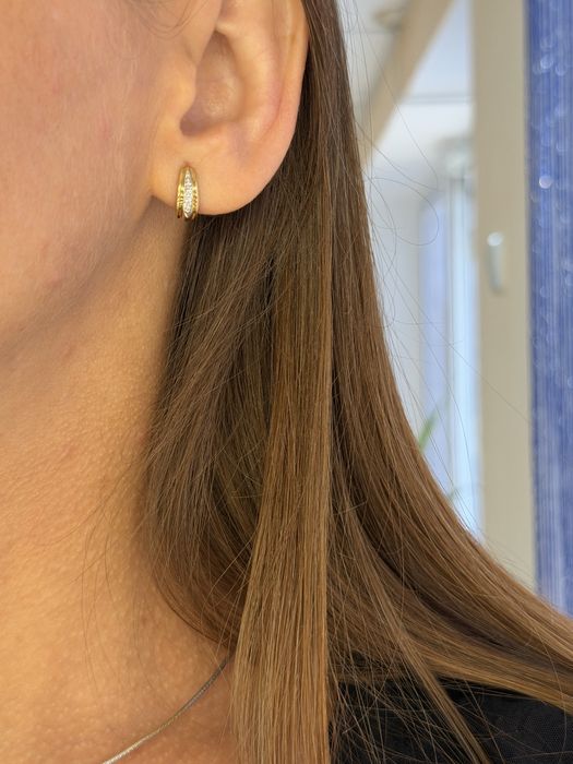 Золотые серьги 750 пробы