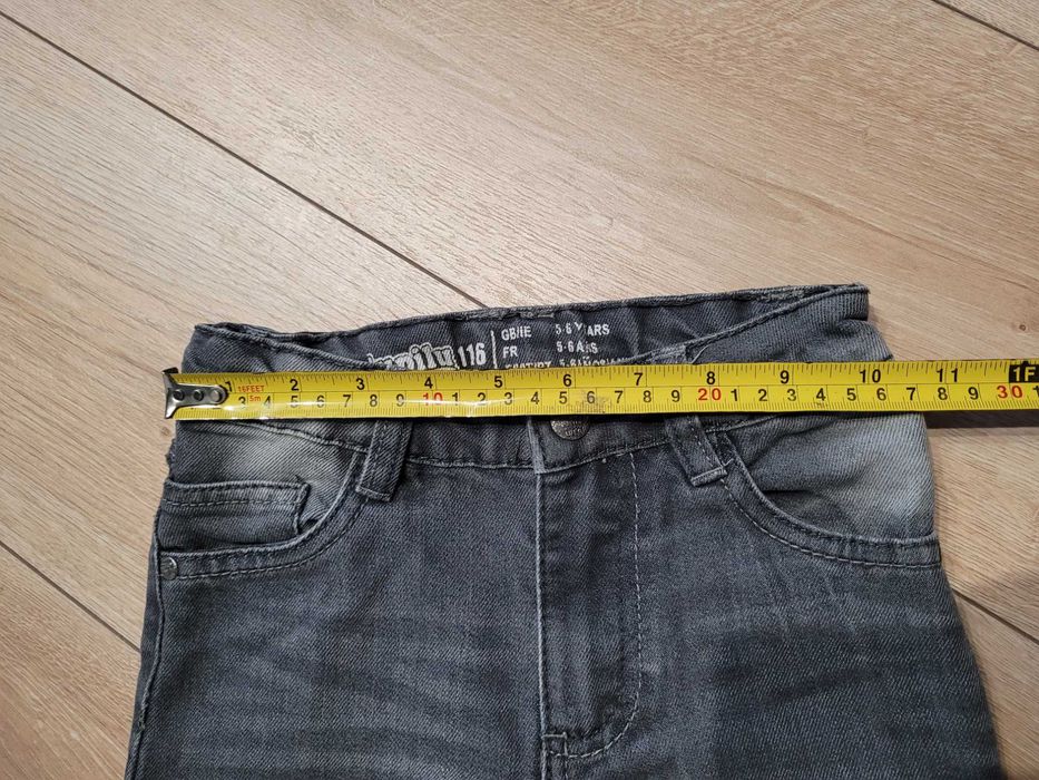 116 Spodnie jeansowe jeansy chłopięce Lidl lupilu szare