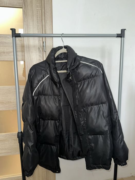 Czarna kurtka puchowa puffer oversize Shein S M L odblaski
