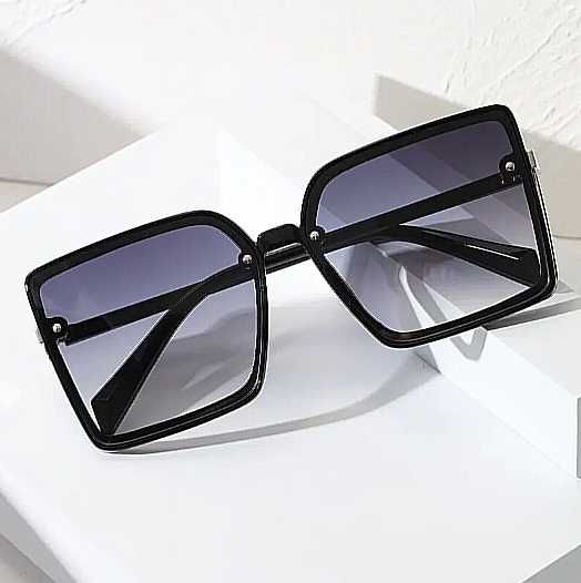 Damskie  kwadratowe okulary przeciwsłoneczne/Uv400/GRATIS Torebka