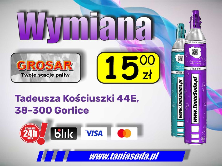 Gaz Soda CO2 425g do saturatorów Stream quick on twist on connect