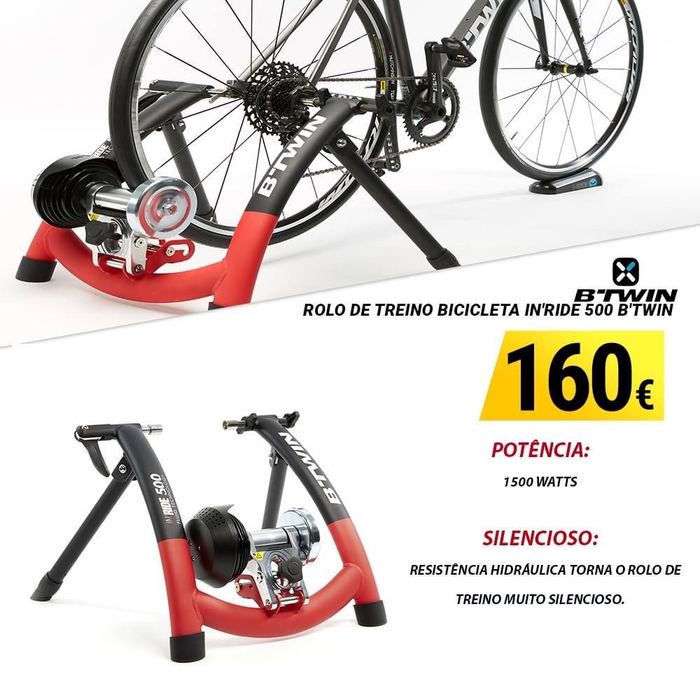 Rolo de Treino Indoor Btwin Inride 500 (+ Extras Opcionais) – Como Novo