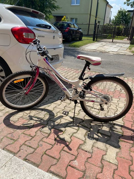 rower mtb turbo 24 bialo rozowy