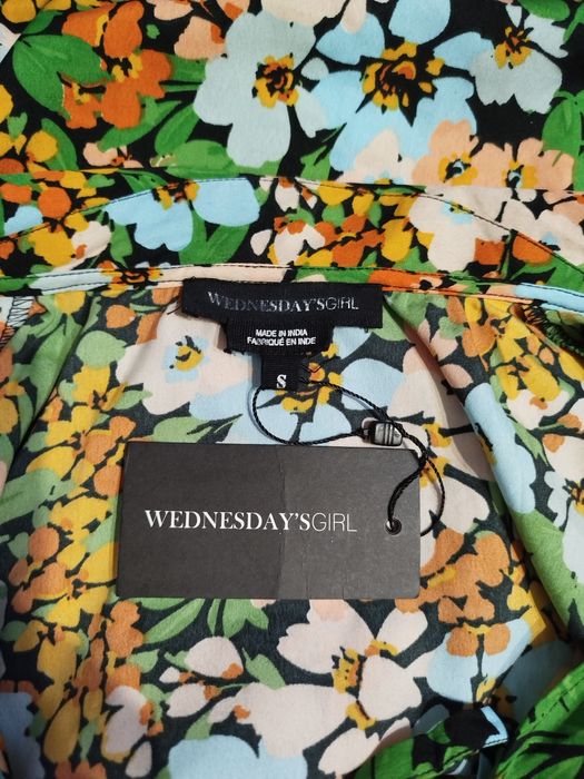 Яркая новая цветочная Блуза Wednesday's Girl с завязками (Размер S)
