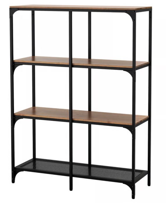 FJÄLLBO Estante, preto, 100x136 cm