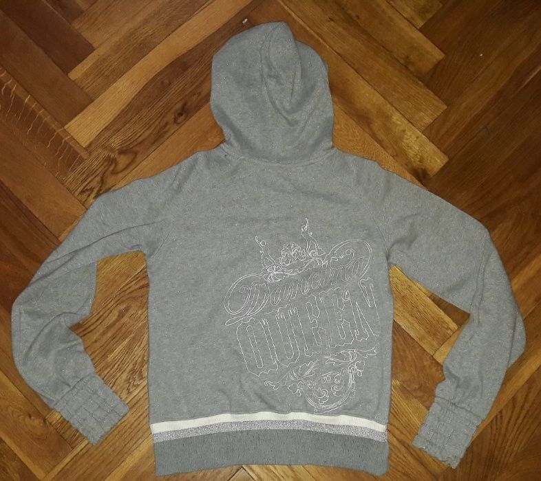 Szara rozpinana bluza z kapturem Nike | Rozmiar L | Ozdobne detale