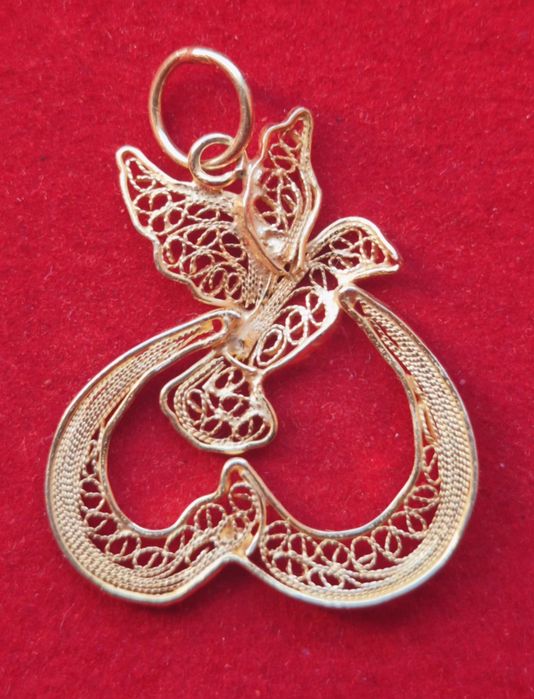Medalha / Pendente de prata Dourada