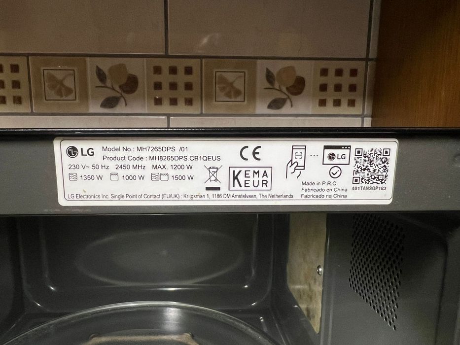 Microondas LG ainda com garantia