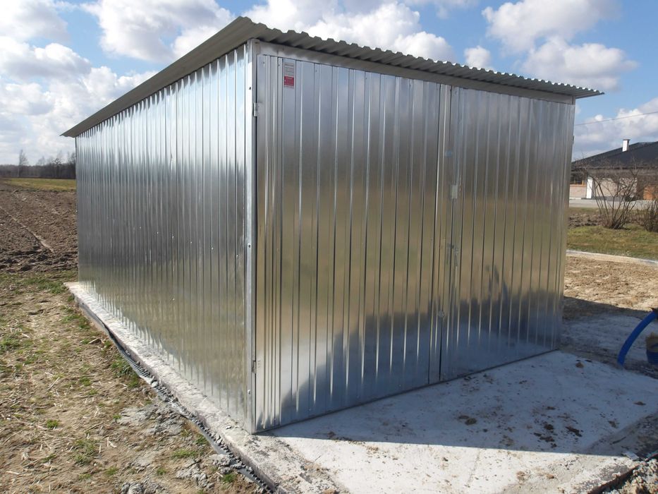 Garaż Blaszany Blaszak OCYNKOWANY garaż na budowę Garaże wzmocnione !