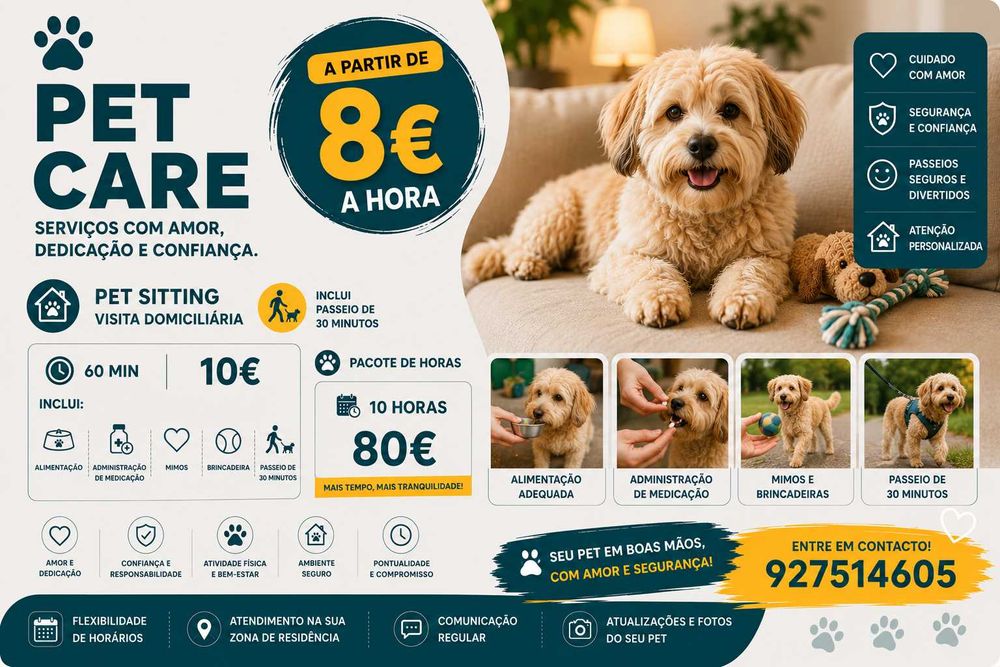 Dog walking, pet sitting, pet onboard, pet taxi, tudo com amor, carinho e a um preço baixo