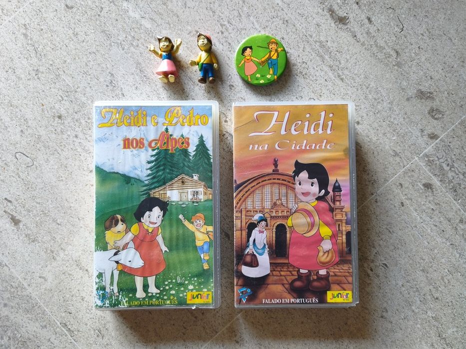 Heidi + Pedro + crachá + 2 cassetes VHS