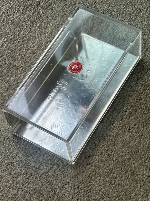 Szkatułka WMF Cromargan pleksi i plater autorstwa Sigrid Kupetz 1960te