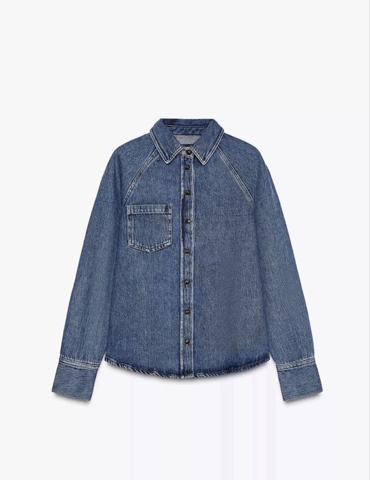 Сорочка zara зара джинсова