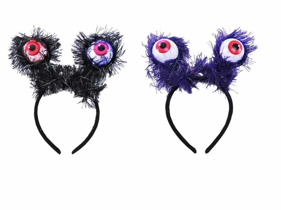 Opaska oczy świecące led 1 szt mix HALLOWEN przebranie kostium bal