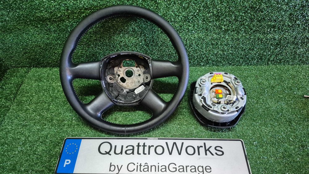 Volante 4 Braços Completo Com Airbag Audi A3 8P A4 B7 A6 C6 Ref. 8P0419091BF ORIGINAL COMO NOVO