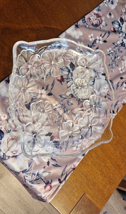 Szklana patera vintage