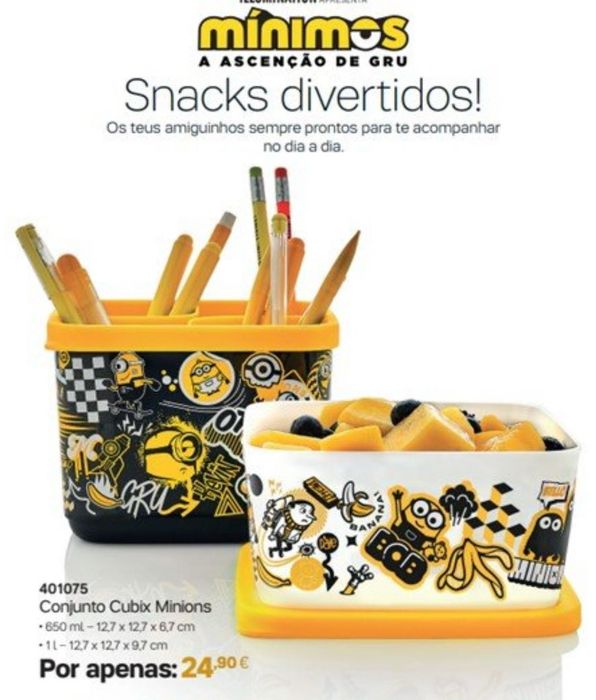 Conjunto Minions Tupperware