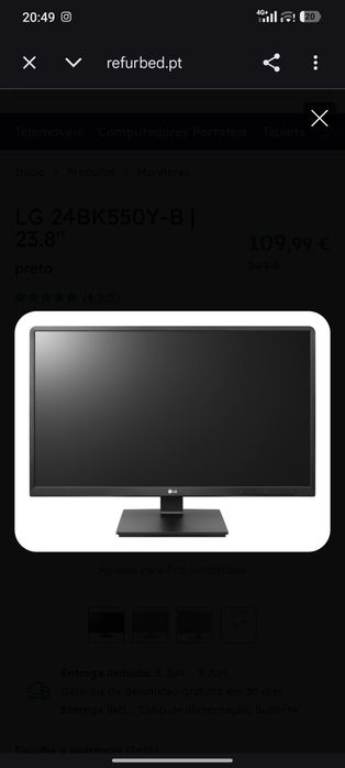 Monitor LG 24BK550Y-B – 24" IPS Full HD