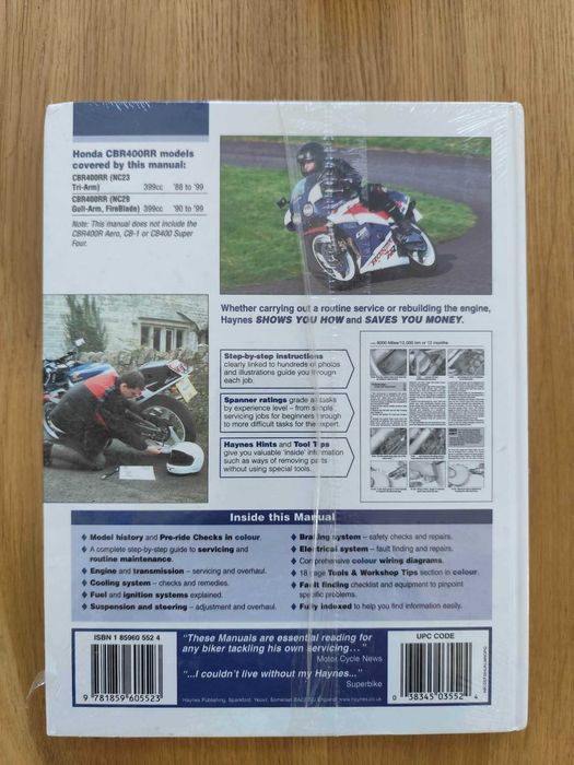 Instrukcja Honda CBR 400RR Haynes