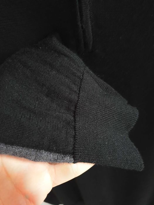 Czarny sweter wełniany męski golf półgolf M&S XL 100% wełna merino