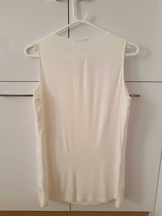 Dłuższa bluzka ecru M