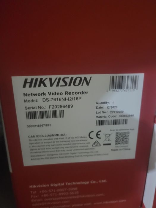 IP відеореєстратор c PoE Hikvision DS-7616NI-I2/16P 16-канальний