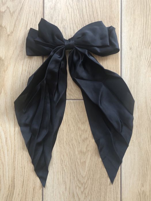 (E88) Spinka do włosów- duża czarna kokarda