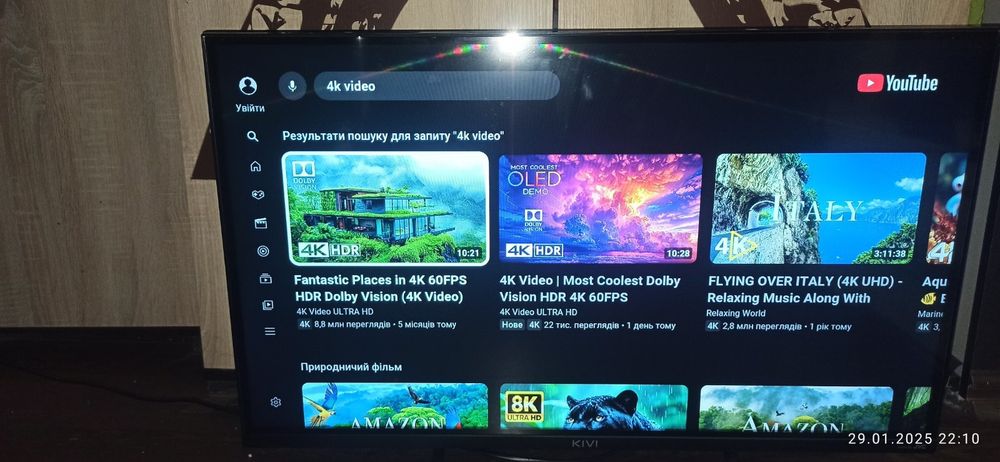 Телевізор kivi 32h740 smart Android 11 ,wi fi ,